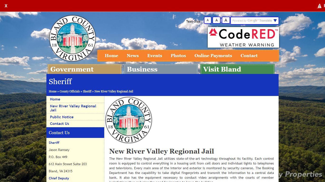 Sheriff - Official Website for the County of Bland, Virginia